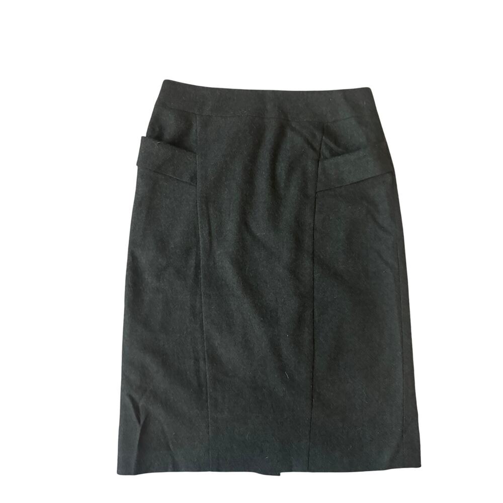 Ann Taylor | Black Wool-Blend Pencil Skirt | Size 0